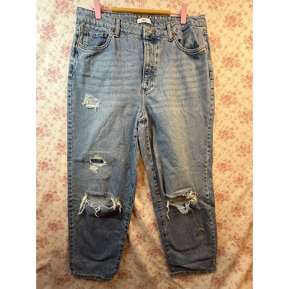 Forever 21 Premium Distressed Boyfriend Jeans Light Wash Size 30